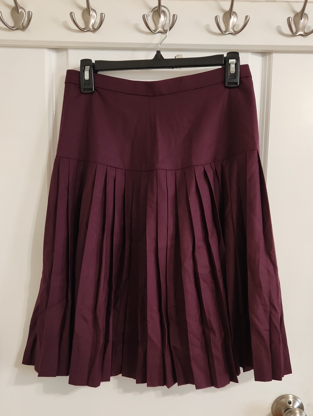 J. Crew Plum Pleated Circle Skirt